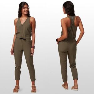 Backcountry On the Go Jumpsuit Olive Green Outdoor Travel Racerback